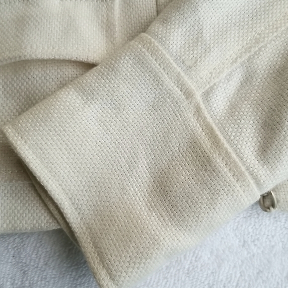 Guess vintage tweed jacket chain detail pailletes cream size small - Picture 6 of 11
